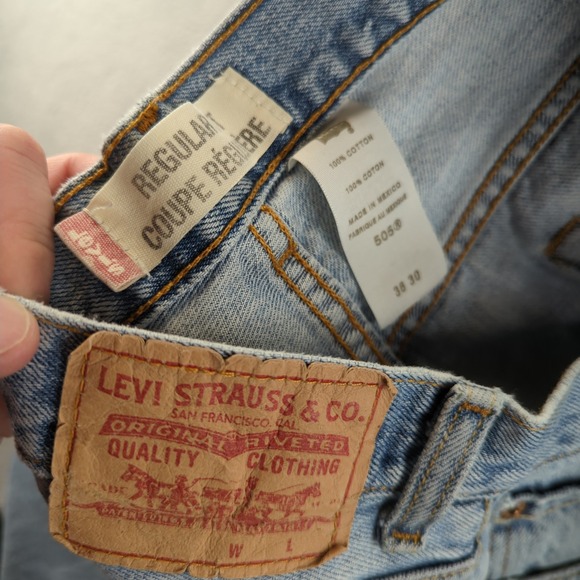 Vintage Levis Jeans 36 (Fits 34x27) Blue Light Wash Faded Faded Skate Grunge Y2K - Picture 6 of 15
